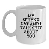 Funny Sphynx Cat White Coffee Mugs Gifts for Sphynx Cat Lovers from Family and Friends on Valentine's - Main