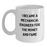 Funny Mechanical Engineer White Coffee Mug Gifts from Men to Friends for Birthday Unique Presents - Main