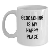 Geocaching Enthusiasts Gifts from Family, Friends, or Coworkers - Funny White Coffee Mug for Geocaching Lovers on Valentine's - Main