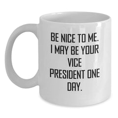 Funny Vice President Gifts from Friends for Men White Coffee Mug - Main