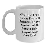 Electrical Engineer Humor White Coffee Mug, Funny Gift for Electrical Engineers from Friends, Unique Birthday Unique Gift Idea - Main