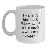 Funny Gramps Quotes White Coffee Mugs Gifts for Gramps from Family, Unique Birthday Unique Gifts for Men - Main