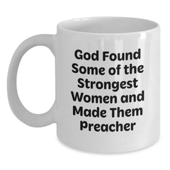 Funny Preacher Quotes Gifts from Men to Preacher Friends on Birthday Unique Preacher White Coffee Mugs - Main