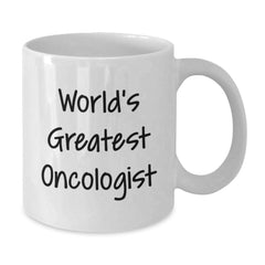 Funny Gifts from Men for Oncologists World's Greatest White Coffee Mug Christmas Unique Presents - Additional