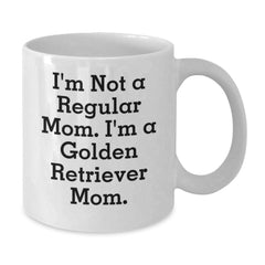 Golden Retriever Dog Lover, Funny White Coffee Mug, I'm Not A Regular Mom, Gifts from Mom, for Dad, Mom, Family, Friends - Additional