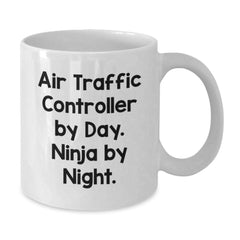 Funny Air Traffic Controller Gifts by Day Ninja by Night White Coffee Mugs for Men Graduation Unique Gifts from Family - Additional