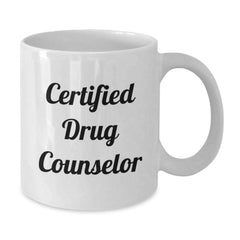 Funny Certified Drug Counselor Gifts for Birthday White Coffee Mug, Gifts from Friends for Drug Counselor, 'You Are the Hero' Quote - Additional