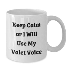 Funny Valet White Coffee Mug Gifts from Men for Christmas Unique Presents - Additional