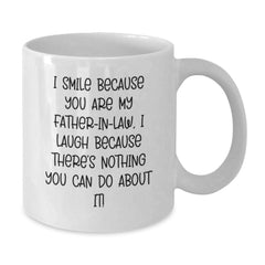 Funny Father-in-law White Coffee Mugs for Men, Gifts from Family for Father-in-law, Christmas Unique Gifts - Additional