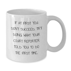 Funny Court Reporter Gift Ideas, White Coffee Mug, Court Reporter Quotes, Unique Christmas Unique Gifts from Friends to Court Reporters - Additional