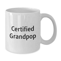 Funny Grandpop Gifts for Men, Unique White Coffee Mug with Inspirational Quote, Ideal Gifts for Graduation from Family to Grandpop - Additional