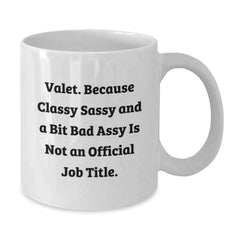 Valet Gifts for Men Funny White Coffee Mug, Perfect Valet Christmas Unique Gifts for Friends, Family, Coworkers - Additional