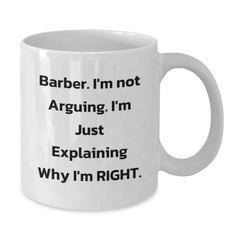 Funny Barber Coffee Mug Gifts from Friends for Barber Men at Christmas - Additional