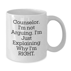 Funny Counselor Quotes Gifts from Friends and Family for Counselors - White Coffee Mug, Christmas Unique Gifts - Additional