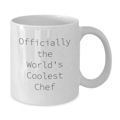 Funny Chef Gifts, Officially The World's Coolest Chef Quotes on White Coffee Mug - Gifts from Friends, Family, or Coworkers for Chef Graduation Unique Gifts - Additional