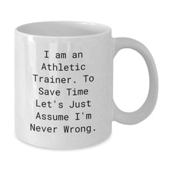 Funny Athletic Trainer Gifts for Men, White Coffee Mugs from Friends, Christmas Unique Mug Ideas - Additional