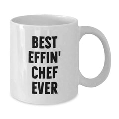 Funny Chef White Coffee Mug, Best Effin' Chef Ever Quote, Gifts for Men, Women, Family, Friends, Coworkers, Unique Christmas Unique Gifts from Men, Women, Friends, Coworkers, Family - Additional