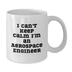 Funny Aerospace Engineer Gifts, I Can't Keep Calm I'm An Aerospace Engineer White Coffee Mug, Birthday Unique Gifts from Friends and Family to Men Women Coworkers - Additional