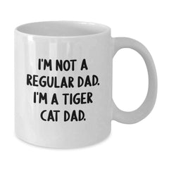 Tiger Cat Dad Funny White Coffee Mug Gifts from Friends to Family Birthday Unique Presents - Additional