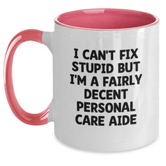 Personal Care Aide Gifts from Men, Women, Friends, Coworkers, Family, Gifts for Personal Care Aide, Men, Women, Friends, Coworkers, Family, Funny Two Tone Coffee Mug for Christmas - Main