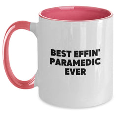Funny Rescue Worker Gifts for Men - Best Effin' Rescue Worker Ever Two Tone Coffee Mug, Graduation Unique Gifts from Friends, Coworkers, Family - Main