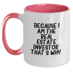 Funny Real Estate Investor Gifts from Friends, Gifts for Real Estate Investors on Their Birthday - Two Tone Coffee Mug with Quote - Main