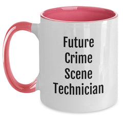 Funny Crime Scene Technician Gifts for Men - Christmas Unique Mugs from Friends to Future Crime Scene Technicians - Two Tone Coffee Mug - Main
