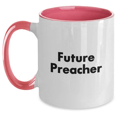 Funny Preacher Gifts from Friends for Future Preacher Graduation Two Tone Coffee Mugs with Inspirational Quote, Preacher Mug, Gifts for Preacher, Preacher Gift - Main