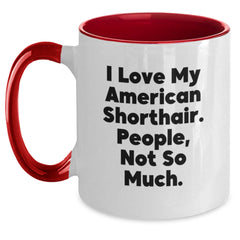 American Shorthair Cat Lovers Funny Coffee Mug Gifts from Friends, Perfect Graduation Unique Gifts for American Shorthair Cat Enthusiasts - Main