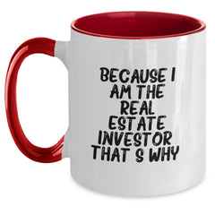 Funny Real Estate Investor Gifts from Friends, Gifts for Real Estate Investors on Their Birthday - Two Tone Coffee Mug with Quote - Main