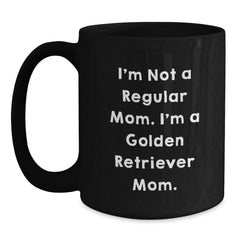Funny Golden Retriever Mom Gifts from Mom to Family and Friends for Christmas Unique Presents Black Coffee Mug, 11oz or 15oz - Main