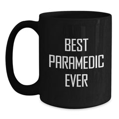 Funny Rescue Worker Gifts from Friends for Birthday, Best Rescue Worker Ever Quote on Black Coffee Mug - Main