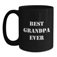 Funny Grandpa Black Coffee Mugs Gifts from Family for Best Grandpa Ever Birthday Unique Gifts, Perfect for Grandpa's Special Day - Main