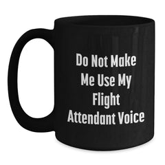 Flight Attendant Humor Funny Christmas Unique Gifts from Friends Unique Black Coffee Mugs for Flight Attendant Men Women Coworkers Family - Main