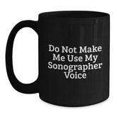 Gifts for Sonographers, Funny Black Coffee Mugs, Christmas Unique Gifts, Funny Sonographer Gifts from Friends - Main