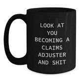 Funny Claims Adjuster Black Coffee Mugs Gifts for Claims Adjuster from Friends - Main