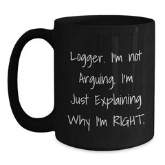 Funny Logger Mugs, Gifts from Friends to Logger, Unique Christmas Unique Gifts for Him - Main