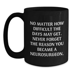 Funny Neurosurgeon Gifts for Men, Inspiring Black Coffee Mug, Christmas Unique Presents from Friends - Main