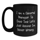 General Manager Funny Mugs Gifts for Men Unique Christmas Office Humor from Friends and Family - Main