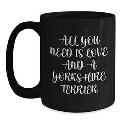 Funny Yorkshire Terrier Dog Black Coffee Mugs Gifts from Men to Friends for Christmas - Main