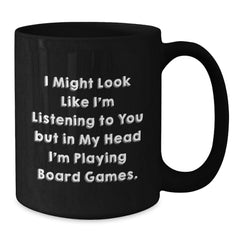 Funny Board Games Inspired Black Coffee Mugs, Gifts from Friends for Board Games Enthusiasts, Unique Christmas Unique Gifts - Additional