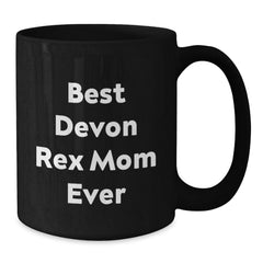Devon Rex Cat Lovers Gifts from Friends to Family Funny Black Coffee Mug for Graduation - Additional