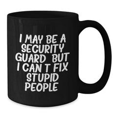 Funny Security Guard Black Coffee Mug Gifts from Men to Security Guard for Christmas - Additional