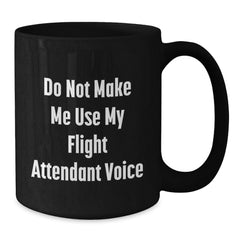 Flight Attendant Humor Funny Christmas Unique Gifts from Friends Unique Black Coffee Mugs for Flight Attendant Men Women Coworkers Family - Additional