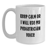 Funny Pediatrician White Coffee Mugs Gifts for Christmas Unique Presents from Family - Main