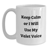 Funny Valet White Coffee Mug Gifts from Men for Christmas Unique Presents - Main