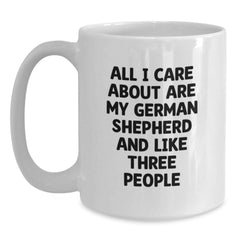 Funny German Shepherd Dog Lover Gifts from Friends and Family for Valentine's Unique White Coffee Mug - Main