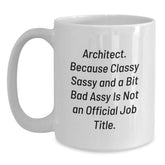 Funny Architect Coffee Mug Gifts for Architects from Friends, Unique Christmas Unique Gifts for Women Men Coworkers - Main