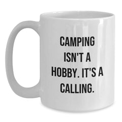 Funny Camping Quotes White Coffee Mugs Gifts from Friends for Camping Lovers at Christmas Unique Gifts - Main