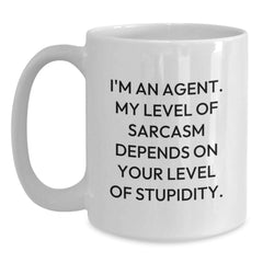 Funny Agent Gifts from Friends - White Coffee Mug for Agent Graduation, 'I'm An Agent...' - Main